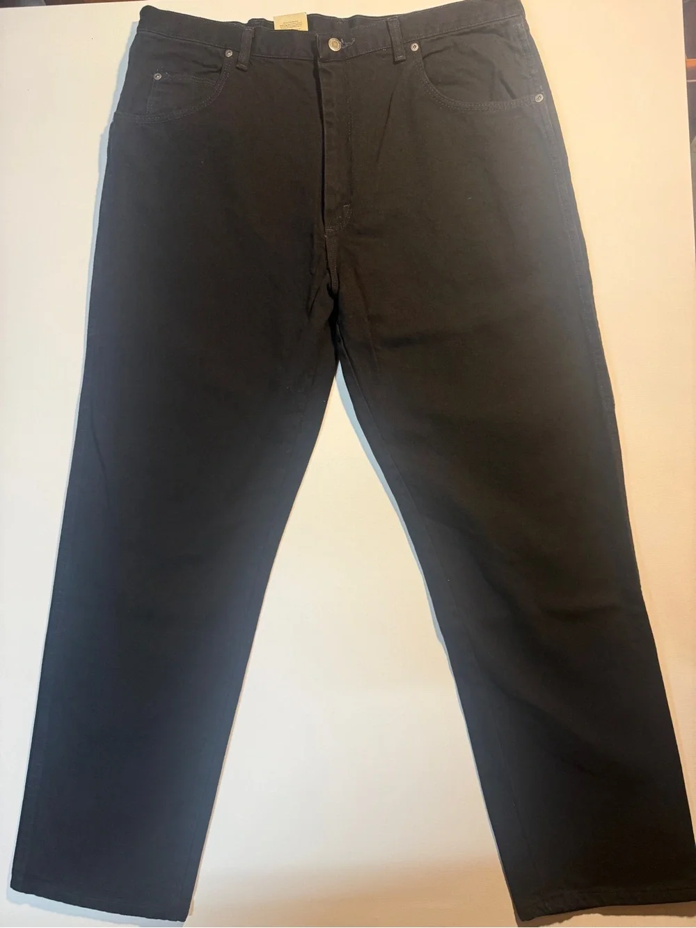 Wrangler Black Denim‎ Jeans with Metal Logo Button